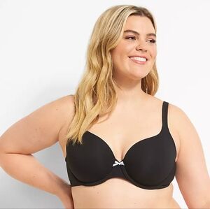 Cacique Lightly Lined T-shirt Bra by Lane Bryant White Size 44D